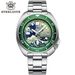 STEELDIVE SD1970 Automatic Turtle Dive Watch Replacement Bracelet 20MM Fully Brushed Signed Buckle Folding Clasp with Safety