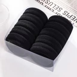 10PCS Big High Elastic Hair Bands Basic Black Wide Side Thick Rubber Band Women Girl Ponytail Holder Scrunchies Hair Accessories