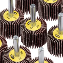 10pcs 30mm Flap Wheels 80Grit Sanding Disc Grinding Mini Drill Sand Polishing Wheel 6mm Shank Rotary Tool Accessories