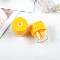 New 1PC Manually Rotatable Contact Lens Cleaner Case Portable Contact Lens Case Plastic Container Storage Holder Tools Accessori