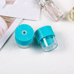 New 1PC Manually Rotatable Contact Lens Cleaner Case Portable Contact Lens Case Plastic Container Storage Holder Tools Accessori