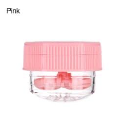 New 1PC Manually Rotatable Contact Lens Cleaner Case Portable Contact Lens Case Plastic Container Storage Holder Tools Accessori