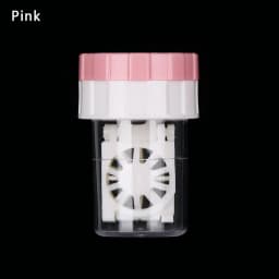 New 1PC Manually Rotatable Contact Lens Cleaner Case Portable Contact Lens Case Plastic Container Storage Holder Tools Accessori