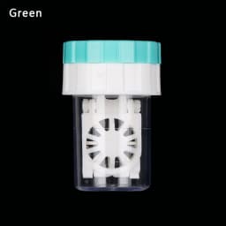 New 1PC Manually Rotatable Contact Lens Cleaner Case Portable Contact Lens Case Plastic Container Storage Holder Tools Accessori