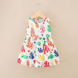 Girl Dress Cotton Summer Kids Clothes Girls Children Flower Dresses Sleeveless Princess Party Outfit Children's Clothing