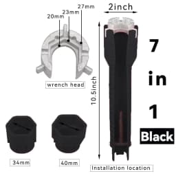 8 In 1 Flume Wrench Anti-slip Kitchen Sink Key Repair Wrench Bathroom Faucet Assembly Plumbing Installation Wrench Set