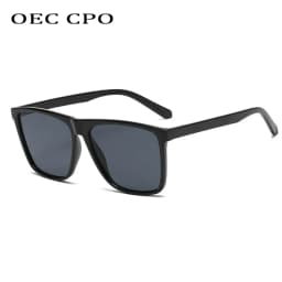 OEC CPO Square Men Sunglasses Big Frame Sunglasses Women Fashion Yellow Lens Sun Glasses Female Drive Beach Eyewear UV400 Glass