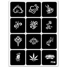 1 Book 635 Semi-Permanent Pattern Template Album Hollow English Color Drawing Book Tattoo Printing Sticker