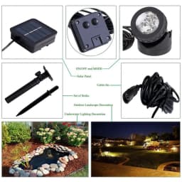 Solar Lights Waterproof Submersible Pool Decor For Outdoor Garden Landscape Lamp Multicolor Submersible Pond Spotlights