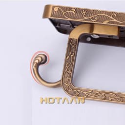 Antique Brass Toilet Paper Holder Bathroom Mobile Holder Toilet Tssue Paper Roll Holder Bathroom Storage Rack Accessory YT-1492