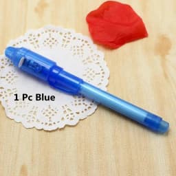 Invisible Ink Pen With Magic UV Light Pencil for Money Fluorescent Secret Message Writing Drawing Pen Ballpoint Pens Toy