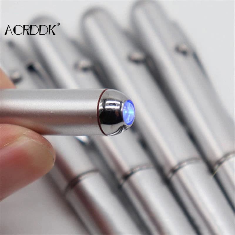 Invisible Ink Pen With Magic UV Light Pencil for Money Fluorescent Secret Message Writing Drawing Pen Ballpoint Pens Toy