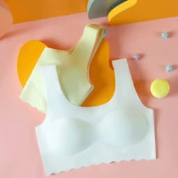 Girls Bra Breathable Sports Training Bras Teenagers Seamless Underwear Solid Color Crop Tops Big Children's Tank Top