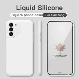 Square Liquid Silicone Original Case for Samsung Galaxy S20 S21 S22 Plus Ultra FE Bag Funda S21Plus S21Ultra S20FE 5G Soft Cover