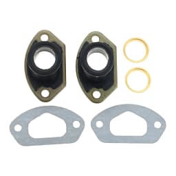 2 Sets Chainsaw Parts Exhaust Intake Manifold with Brass Ring & Gasket for 45CC/4500 52CC/5200 58CC/5800 Chinese Chainsaw Parts
