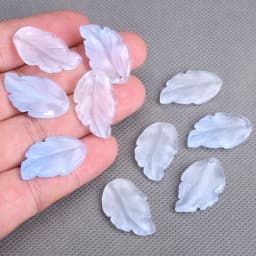 10pcs Leaf Petal Shape 28x17mm Lampwork Glass Loose Pendants Beads for Jewelry Making DIY Handmade Crafts Findings