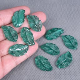 10pcs Leaf Petal Shape 28x17mm Lampwork Glass Loose Pendants Beads for Jewelry Making DIY Handmade Crafts Findings