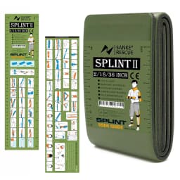 First Aid Splint 18-36" X 4.3" Green-Gray Orange-Blue Keep Bones in Position