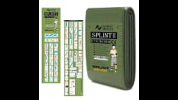 First Aid Splint 18-36" X 4.3" Green-Gray Orange-Blue Keep Bones in Position