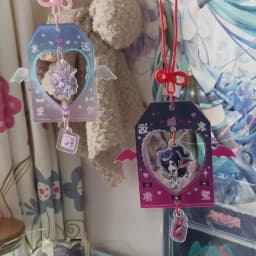 Game NEEDY GIRL OVERDOSE Keychain Cosplay Ame Rain Kawaii Acrylic Backpack Pendant Decorative Girl Gift