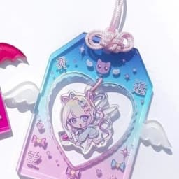 Game NEEDY GIRL OVERDOSE Keychain Cosplay Ame Rain Kawaii Acrylic Backpack Pendant Decorative Girl Gift