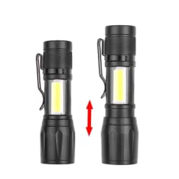 Powerful Mini LED Flashlight COB XPE Zoom Torch Built In Battery USB Rechargeable With Pen Clip Outdoor Camping Emergency Lamp
