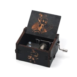IN STOCK 38 styles Anime Music Box Antique carved Wooden Hand Crank Music Box figure Christmas Birthday Gift