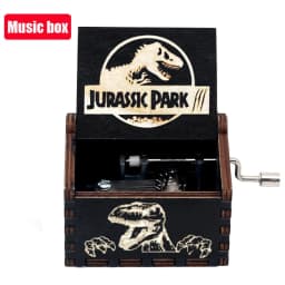 IN STOCK 38 styles Anime Music Box Antique carved Wooden Hand Crank Music Box figure Christmas Birthday Gift