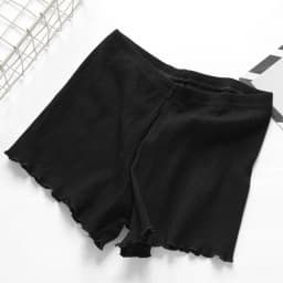 Cotton shorts Ruffled three-point safety pants women's outer wear leggings Thread Ribbed Striped Stretchy Underpants