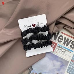3pcs/set Woman Silk Hair Scrunchies Set Solid Color Rubber Band Girls Hair Ties Hair Accessories Women Hairband Ponytail Holders