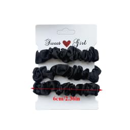 3pcs/set Woman Silk Hair Scrunchies Set Solid Color Rubber Band Girls Hair Ties Hair Accessories Women Hairband Ponytail Holders