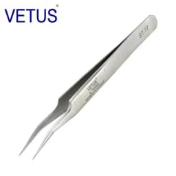 VETUS ST-11 ( 140mm ) High Precision Tweezers Stainless Steel Non-magnetic Acid-proof Pincers Eyelashes Beauty Manicure Tools