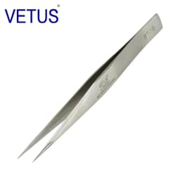 VETUS ST-11 ( 140mm ) High Precision Tweezers Stainless Steel Non-magnetic Acid-proof Pincers Eyelashes Beauty Manicure Tools