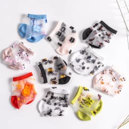 Sexy Lace Mesh Fishnet Socks Mixed Fiber Transparent Stretch Elasticity Ankle Net Yarn Thin Women Cool Socks 1pair=2pcs