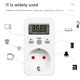 Digital Wattmeter 220V 110V AC Power Meter Electricity Consumption Energy Meter EU Plug Power Kilowatt Wattage Electricity Meter