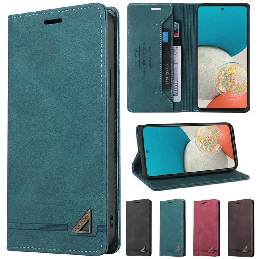 Wallet Anti-theft Magnetic Flip Leather Case For Samsung Galaxy A07 A16 A17 A26 A27 A36 A37 A56 A57 S26 Ultra S26 Plus S25 FE