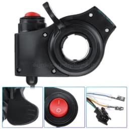 1 Set Electric Vehicle Voltage Display Switch Handle Finger Thumb Throttle Scooter with Power LED Display Handlebar GripsJu24 21