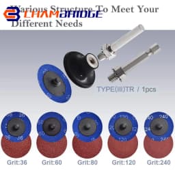 50mm R-Type Quick Change Discs Set 2 Inch Zirconia Sanding Discs with 1/4" Holder for Die Grinder Rust Paint Removal Accessories