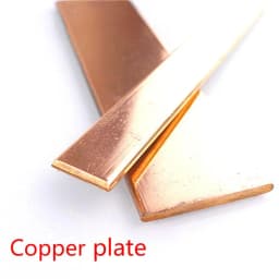 99% Pure Cu Flat Copper Bar Plate Metal Strip Thickness 1/1.5/2/3/4/5 mm Length 250 mm
