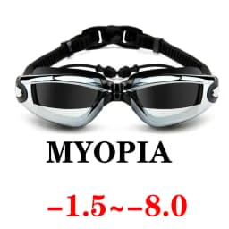 Adult Myopia Swimming Goggles Earplug Professional Pool Glasses anti fog Men Women Optical waterproof Eyewear