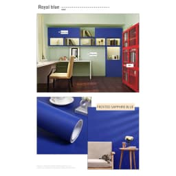 PVC Pure Color Matte Wallpaper Self-Adhesive Bedroom Waterproof Moistureproof Sticker Furniture Desktop Cabinet Renovation Film