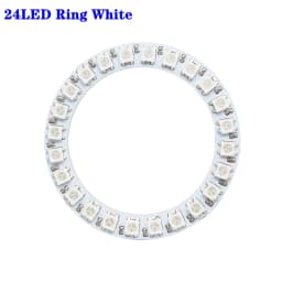 DC5V WS2812b Individually Addressable 5050 RGB Pixel Ring 8/16/24/35/45Leds Black/White PCB With 21Key Mini USB Controller Kit