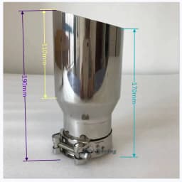 1PCS Universal 304 Stainless Steel Automobile Exhaust Pipe Muffler Car Accessory Modification