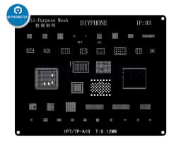 DIYPHONE BGA Reballing Stencil Kit For iPhone 17 16 15 14 13 13mini 11 12 Pro Max Black Steel CPU IC Chip Tin Soldering Net