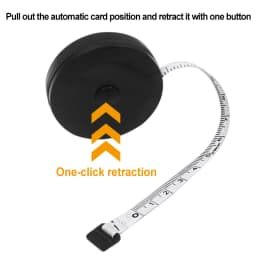 150cm 60inch Portable Retractable Ruler Tape Measure Height Children's Ruler Cm Inch Tape Measure White Black