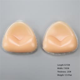 Dropship 1 Pair Push Up Silicone Triangle Bikini Swimsuit Bra Insert Pads Bra Pads Pasties Invisable Breast Enhancer Lingerie