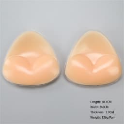 Dropship 1 Pair Push Up Silicone Triangle Bikini Swimsuit Bra Insert Pads Bra Pads Pasties Invisable Breast Enhancer Lingerie