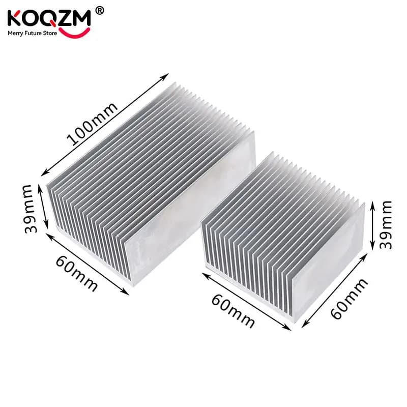 1pc Aluminum Alloy Heatsink Cooling Pad For High Power LED IC Chip Cooler Radiator Heat Sink 60*60*39mm/ 100*60*39mm