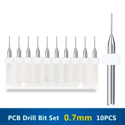 XCAN 10pcs/Set 0.3mm to 1.2mm PCB Mini Drill Bit Tungsten Steel Carbide for Print Circuit Board CNC Drill Bits Machine
