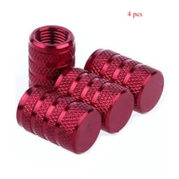 4pcs Knurling Style Tire Valve Caps Aluminum Silver Car Bike Wheel Stem Air Valve Caps Tire Pressure Cap Accessory